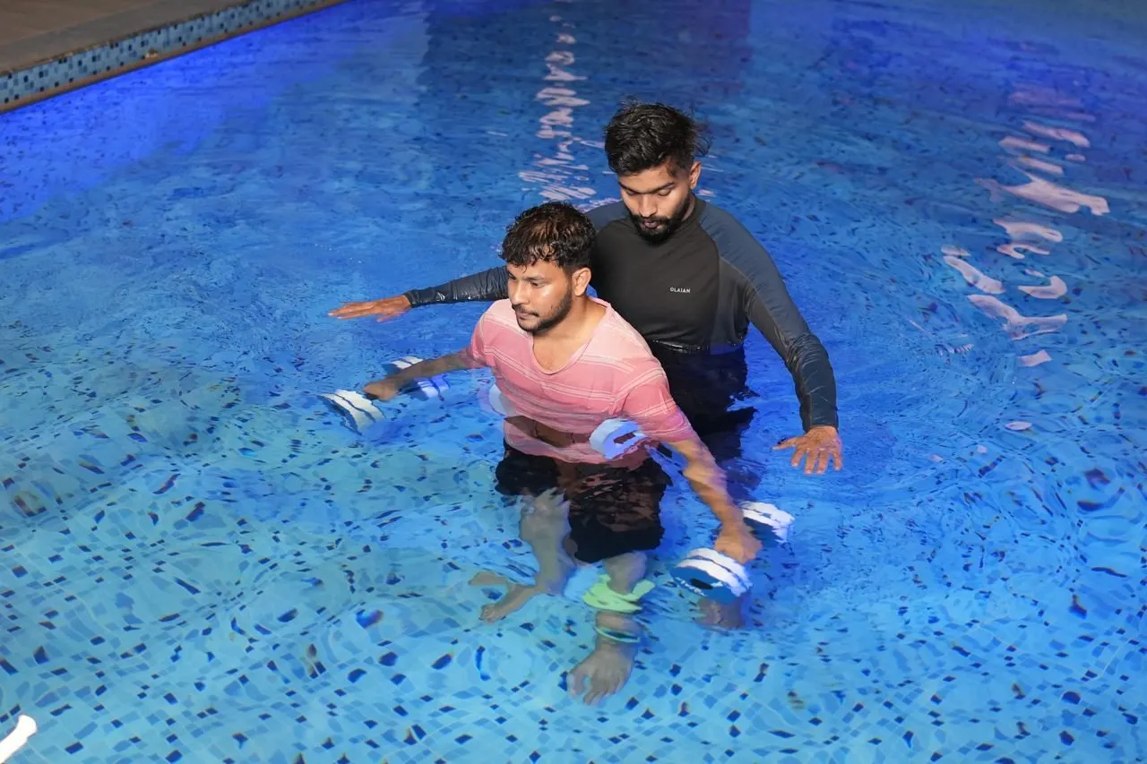 Aquatic therapy pool at Ayursiha Hospital